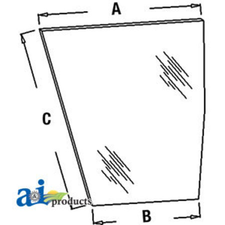 A & I PRODUCTS Glass, Windshield, Lower (LH) 26" x17" x4" A-248716A1